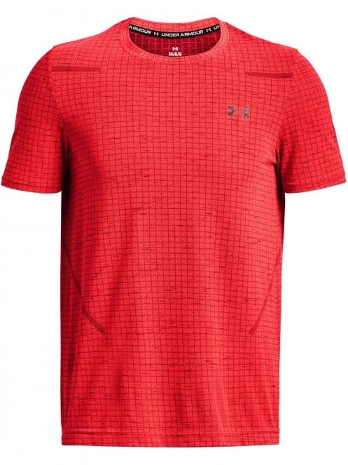 Under Armour UA M Seamless Grid SS férfi rövid ujjú sport póló piros színben 6