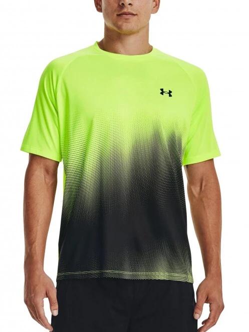 Under Armour Ua Tech Fade Ss férfi rövid ujjú sport póló zöld színben 2