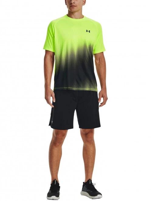 Under Armour Ua Tech Fade Ss férfi rövid ujjú sport póló zöld színben 4