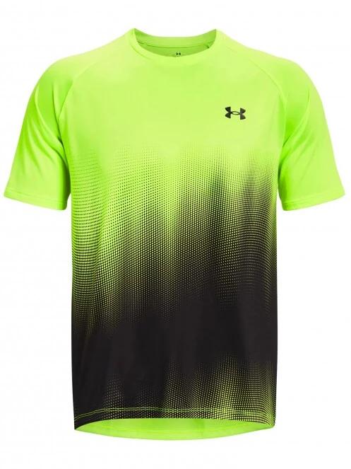 Under Armour Ua Tech Fade Ss férfi rövid ujjú sport póló zöld színben 6
