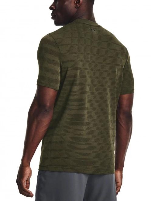 Under Armour Ua Seamless Novelty Ss férfi rövid ujjú sport póló oliva színben 3