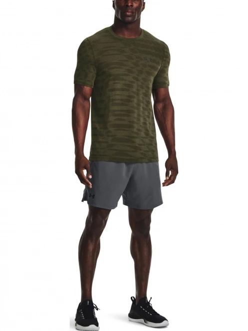 Under Armour Ua Seamless Novelty Ss férfi rövid ujjú sport póló oliva színben 4