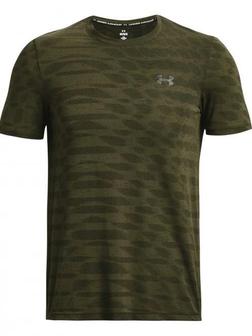 Under Armour Ua Seamless Novelty Ss férfi rövid ujjú sport póló oliva színben 6