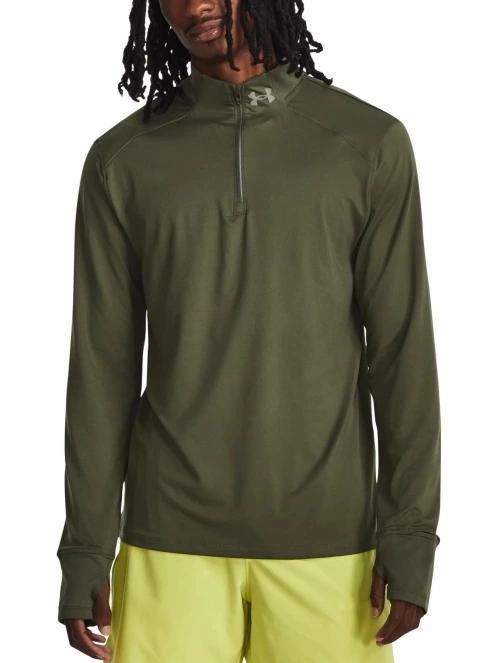 Under Armour Qualifier Run 1/4 Zip férfi pulóver oliva színben 2