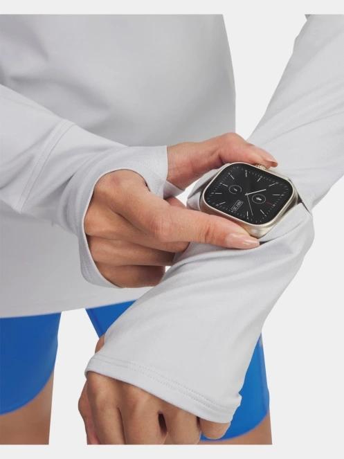 Under Armour UA Launch Pro Half Zip női hosszú ujjú sport póló szürke színben 4