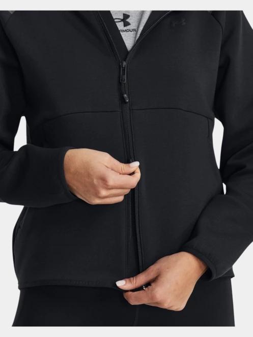 Under Armour Unstoppable Fleece FZ női kapucnis pulóver fekete színben 5