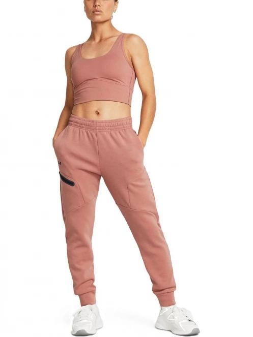 Under Armour Unstoppable Flc Jogger női tréning nadrág rózsaszín színben 4