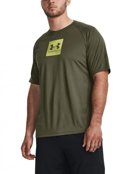 Under Armour UA Tech Prt Fill SS férfi rövid ujjú sport póló oliva színben 2