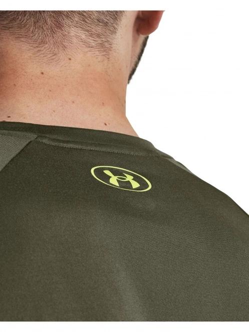 Under Armour UA Tech Prt Fill SS férfi rövid ujjú sport póló oliva színben 5