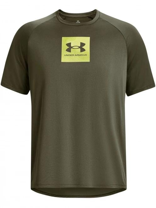 Under Armour UA Tech Prt Fill SS férfi rövid ujjú sport póló oliva színben 6