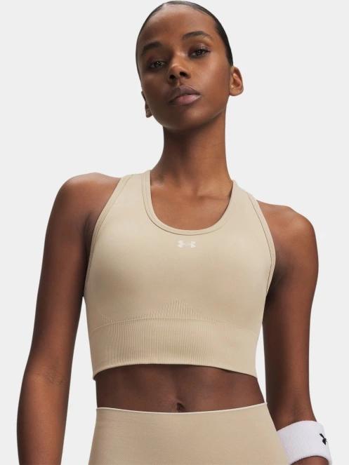 Under Armour Vanish Seamless Mid Bra női sportmelltartó homok színben 2
