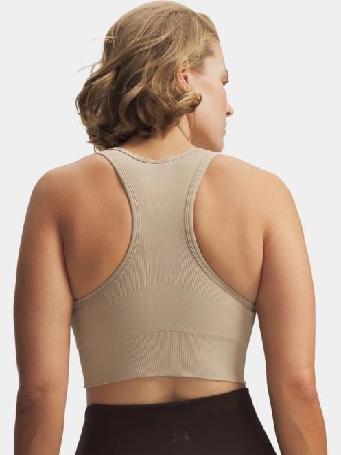 Under Armour Vanish Seamless Mid Bra női sportmelltartó homok színben 5