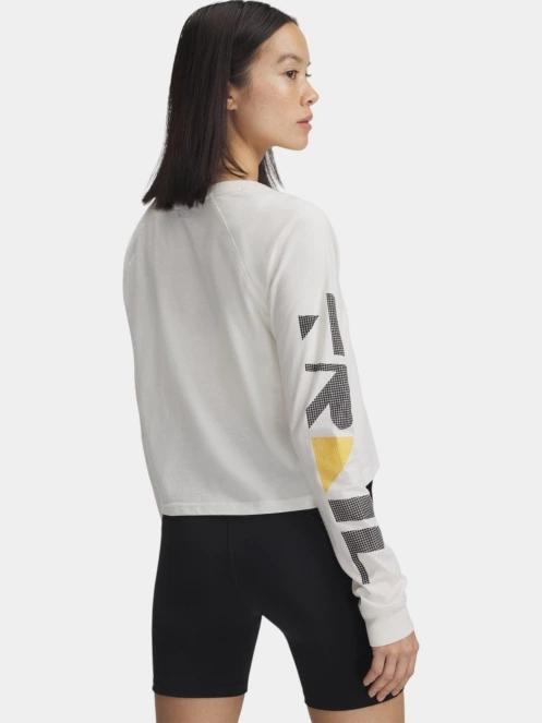 Under Armour UA Trail Run Graphic LS női hosszú ujjú sport póló homok színben 3