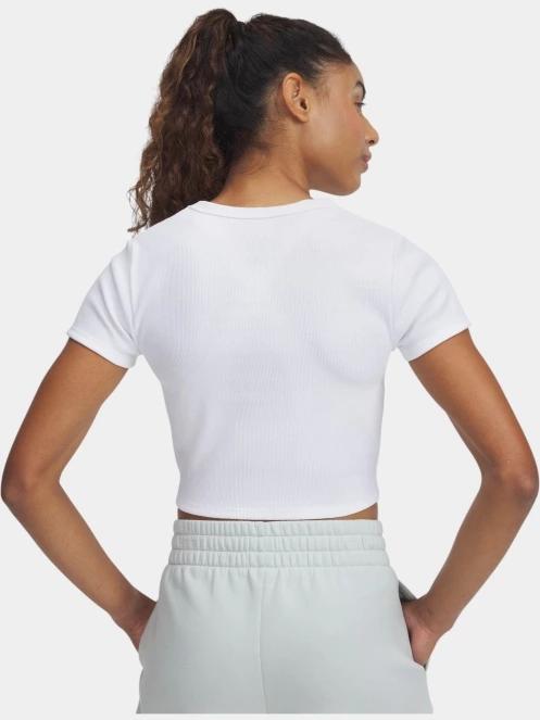 Under Armour UA Rival Rib Baby Tee női crop top fehér színben 3