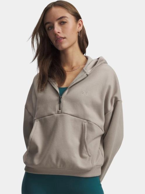 Under Armour UA Icon Fleece HZ Hoodie női kapucnis pulóver barna színben 2