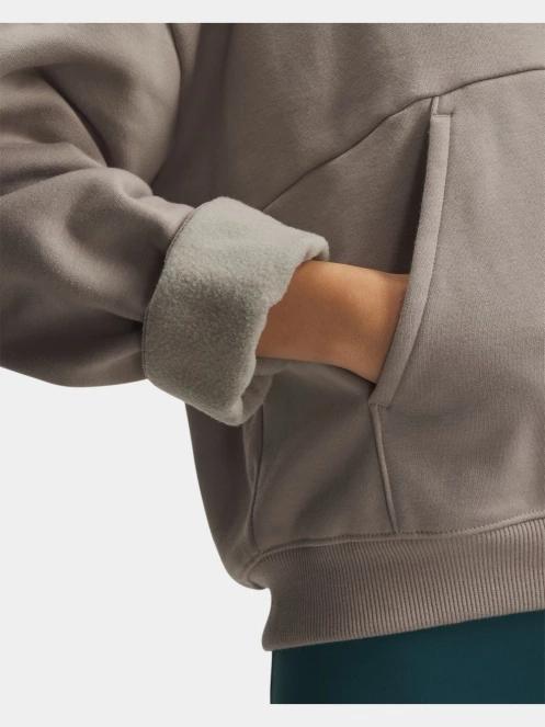 Under Armour UA Icon Fleece HZ Hoodie női kapucnis pulóver barna színben 4