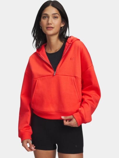 Under Armour UA Icon Fleece HZ Hoodie női kapucnis pulóver piros színben 2