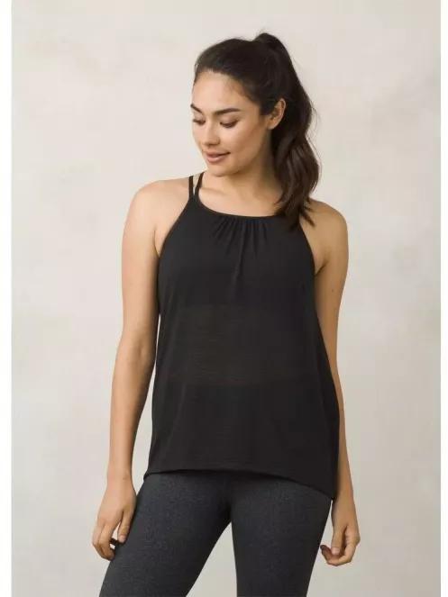 Prana Mika Strappy Top női ujjatlan sport póló fekete színben 2