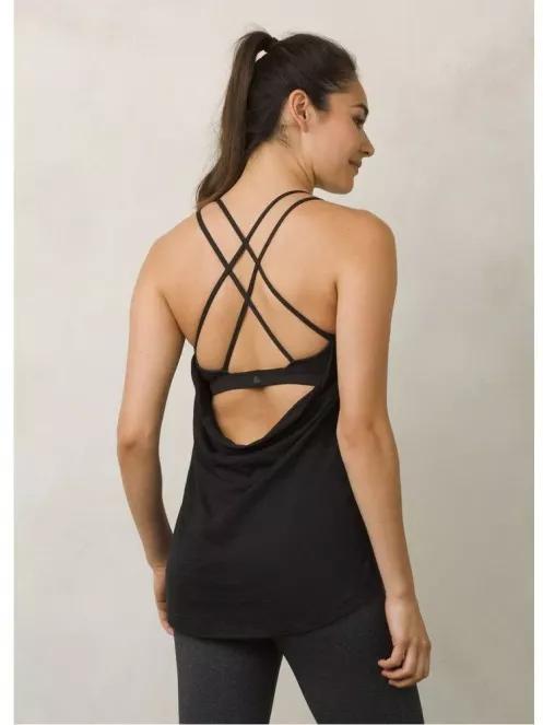 Prana Mika Strappy Top női ujjatlan sport póló fekete színben 3
