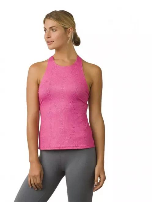 Prana Boost Printed Top női ujjatlan sport póló rózsaszín színben 2