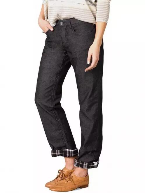 Prana Lined Boyfriend Jean női utcai nadrág fekete színben 2