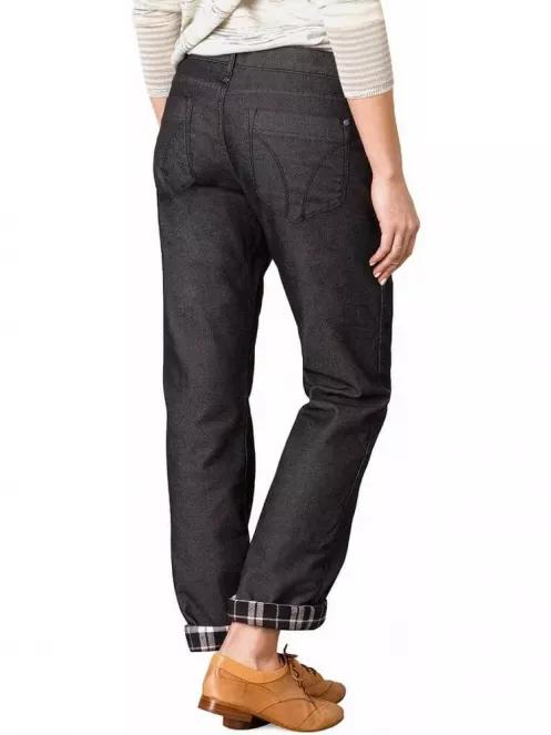 Prana Lined Boyfriend Jean női utcai nadrág fekete színben 3