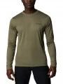 Columbia Zero Rules Long Sleeve Shirt férfi hosszú ujjú sport póló zöld színben 1