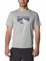 Columbia Zero Rules Short Sleeve Graphic Shirt férfi rövid ujjú sport póló szürke színben 1