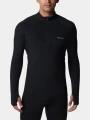 Columbia Midweight Stretch Long Sleeve Half Zip férfi aláöltöző felső fekete színben 1