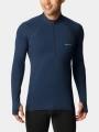 Columbia Midweight Stretch Long Sleeve Half Zip férfi aláöltöző felső kék színben 1