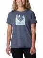 Columbia Sun Trek Ss Graphic Tee női rövid ujjú sport póló kék színben 1