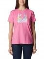 Columbia Sun Trek Ss Graphic Tee női rövid ujjú sport póló magenta színben 1