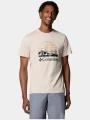 Columbia Path Lake Graphic Tee II férfi rövid ujjú póló homok színben 1