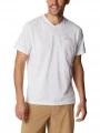 Columbia Sun Trek V-Neck Short Sleeve férfi rövid ujjú sport póló fehér színben 1
