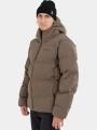 Fundango Newport Puffer Jacket férfi steppelt télikabát barna színben 1