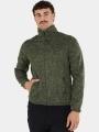 Fundango Cruz Knit Fleece Jacket férfi polár pulóver oliva színben 1