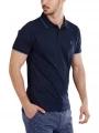 Fundango Incognito Mono Poloshirt férfi galléros póló sötétkék színben 1