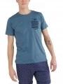 Fundango Jaggy Pocket T-shirt férfi rövid ujjú póló kék színben 1