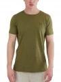 Fundango Jaggy Structured T-Shirt férfi rövid ujjú póló oliva színben 1