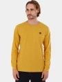 Fundango Justin Longsleeve T-shirt férfi hosszú ujjú póló sárga színben 1