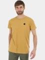 Fundango Jaggy II Structured T-shirt férfi rövid ujjú póló sárga színben 1