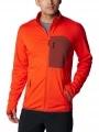 Columbia Triple Canyon Grid Fleece Full Zip férfi polár pulóver narancssárga színben 1