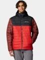 Columbia Powder Lite II Hooded Jacket férfi steppelt átmeneti kabát piros színben 1