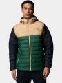Columbia Powder Lite II Hooded Jacket férfi steppelt átmeneti kabát zöld színben 1