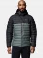 Columbia Powder Lite II Hooded Jacket férfi steppelt átmeneti kabát zöld színben 1