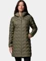 Columbia Delta Ridge II Long Down Jacket női pehelykabát zöld színben 1
