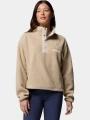 Columbia Helvetia II Cropped Half Snap Fleece női polár pulóver homok színben 1