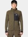 Mountain Hardwear Polartec Power Grid Full Zip Hoody férfi polár pulóver oliva színben 1