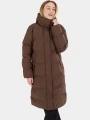 Fundango Cosycoat Long Padded Jacket női steppelt télikabát barna színben 1