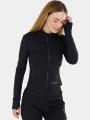 Fundango Flow Thermo Zip Up női hosszú ujjú sport póló fekete színben 1
